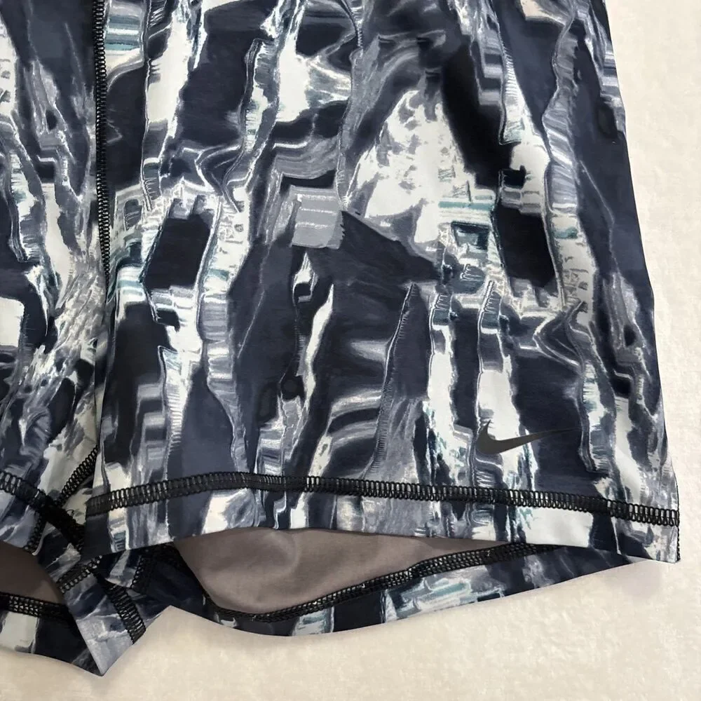 Nike Pro Dri-FIT Bike Shorts Abstract Print Athletic Compression Women's Medium